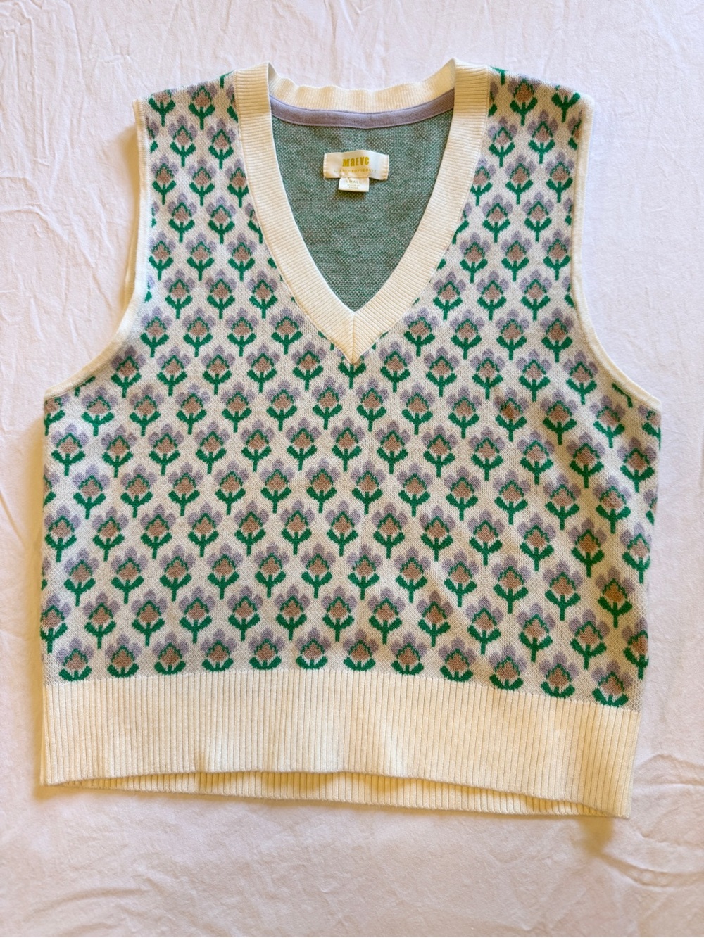 Maeve Floral sweater vest